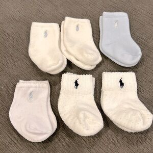 RALPH LAUREN BABY SOCKS. 3 STYLES. AS PICTURED.